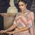 PEACH SEQUINS EMBROIDERED NET SEMI STITCHED BRIDAL LEHENGA