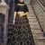 BLACK SEQUINS EMBROIDERED NET SEMI STITCHED BRIDAL LEHENGA