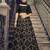 BLACK SEQUINS EMBROIDERED NET SEMI STITCHED BRIDAL LEHENGA