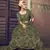 OLIVE-GREEN SEQUINS EMBROIDERED NET SEMI STITCHED BRIDAL LEHENGA