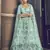 TURQUOISE-BLUE SEQUINS EMBROIDERED NET SEMI STITCHED BRIDAL LEHENGA
