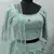 TURQUOISE-BLUE SEQUINS EMBROIDERED NET SEMI STITCHED BRIDAL LEHENGA
