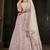 DUSTY-PINK SEQUINS EMBROIDERED GEORGETTE SEMI STITCHED BRIDAL LEHENGA
