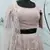 DUSTY-PINK SEQUINS EMBROIDERED GEORGETTE SEMI STITCHED BRIDAL LEHENGA