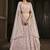 DUSTY-PINK SEQUINS EMBROIDERED GEORGETTE SEMI STITCHED BRIDAL LEHENGA