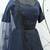 NAVY-BLUE SEQUINS EMBROIDERED GEORGETTE SEMI STITCHED BRIDAL LEHENGA