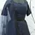 NAVY-BLUE SEQUINS EMBROIDERED GEORGETTE SEMI STITCHED BRIDAL LEHENGA