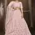 PINK SEQUINS EMBROIDERED GEORGETTE SEMI STITCHED BRIDAL LEHENGA