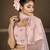 PINK SEQUINS EMBROIDERED GEORGETTE SEMI STITCHED BRIDAL LEHENGA