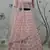PINK SEQUINS EMBROIDERED GEORGETTE SEMI STITCHED BRIDAL LEHENGA