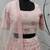 PINK SEQUINS EMBROIDERED GEORGETTE SEMI STITCHED BRIDAL LEHENGA