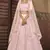 PINK SEQUINS EMBROIDERED GEORGETTE SEMI STITCHED BRIDAL LEHENGA
