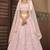 PINK SEQUINS EMBROIDERED GEORGETTE SEMI STITCHED BRIDAL LEHENGA
