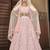 PINK SEQUINS EMBROIDERED GEORGETTE SEMI STITCHED BRIDAL LEHENGA