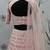 PINK SEQUINS EMBROIDERED GEORGETTE SEMI STITCHED BRIDAL LEHENGA