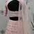 PINK SEQUINS EMBROIDERED GEORGETTE SEMI STITCHED BRIDAL LEHENGA