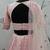 PINK SEQUINS EMBROIDERED GEORGETTE SEMI STITCHED BRIDAL LEHENGA