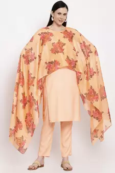 Orange handloom kota doria salwar