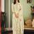 Cream embroidered pure silk salwar