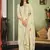 Cream embroidered pure silk salwar