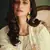 Cream embroidered pure silk salwar