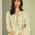 Cream embroidered pure silk salwar