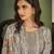 Grey embroidered pure silk salwar