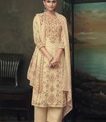 Beige digital print cotton salwar