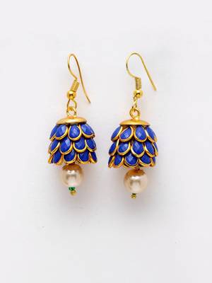 Blue pearl earrings 3