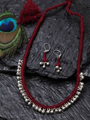 Red pearl necklace-sets 1