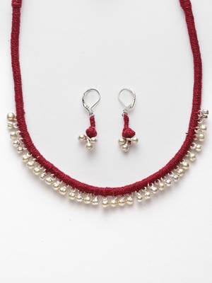 Red pearl necklace-sets 2