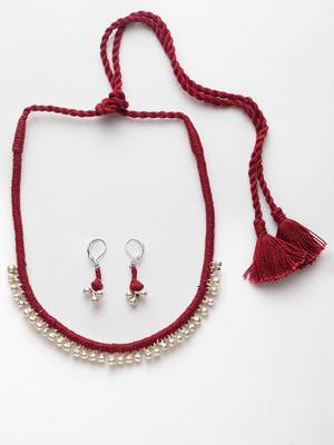Red pearl necklace-sets 3