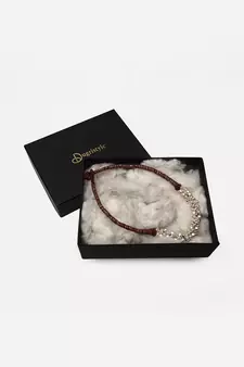 Brown pearl necklaces