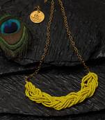 Yellow pearl necklaces