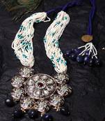 Blue pearl necklaces