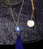 Blue pearl necklaces