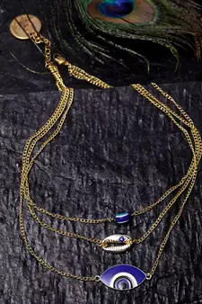 Blue pearl necklaces