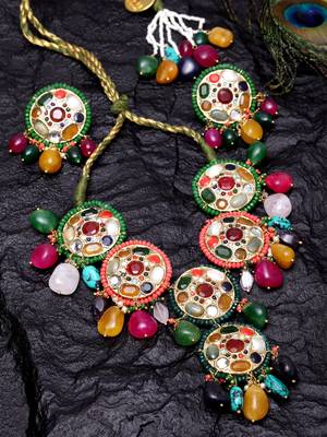 Multicolor pearl necklace-sets 1