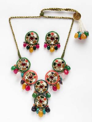 Multicolor pearl necklace-sets 3