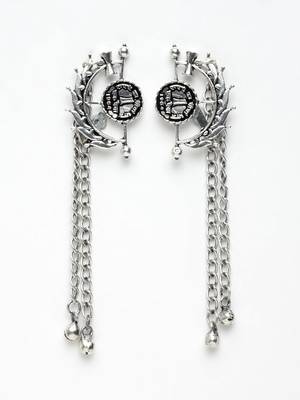 Silver pearl earrings 3