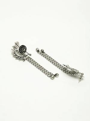 Silver pearl earrings 4