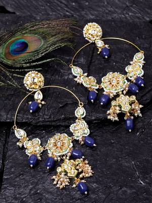 Blue pearl earrings 1