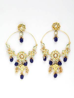 Blue pearl earrings 2