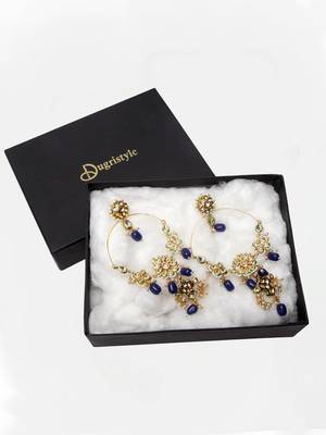 Blue pearl earrings 3