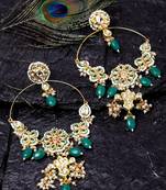 Green pearl earrings