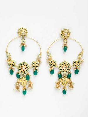 Green pearl earrings 2