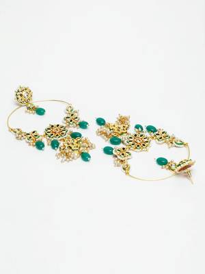 Green pearl earrings 4