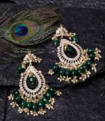 Green pearl earrings