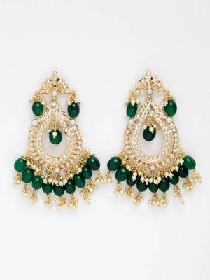 Green pearl earrings 2