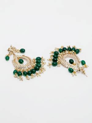 Green pearl earrings 4